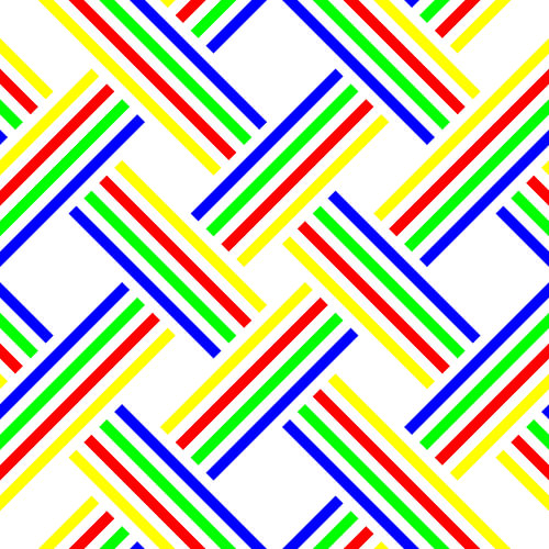 No Crossing | CutOut | S=4 | Color=4 | RGBY | Center=Yellow