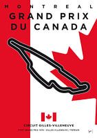 Mein F1 GILLES-VILLENEUVE Rennstrecke Minimal Poster
