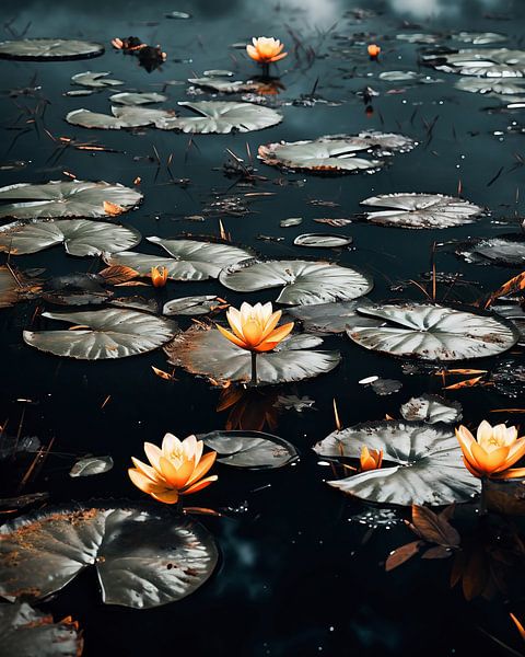 Seerosen auf dem Wasser von fernlichtsicht