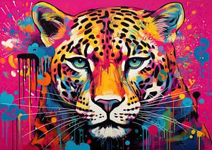 Pop Art Jaguar van De Mooiste Kunst