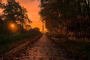 Watertoren Pietje Potlood tijdens zonsopkomst van Wilco Bos