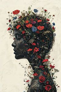 Frau mit Blumen