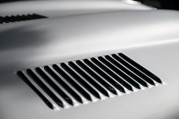 Jagauar E-type klassieke sportwagen detail
