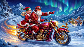 Weihnachtsmann – Fahrt ins Nordlicht von AidasignArt