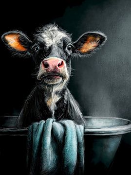 Vache prenant un bain sur JBJart Justyna Jaszke