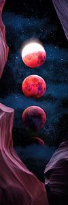 Grand Canyon with Space & Bloody Moon - Collage V - Panoramic