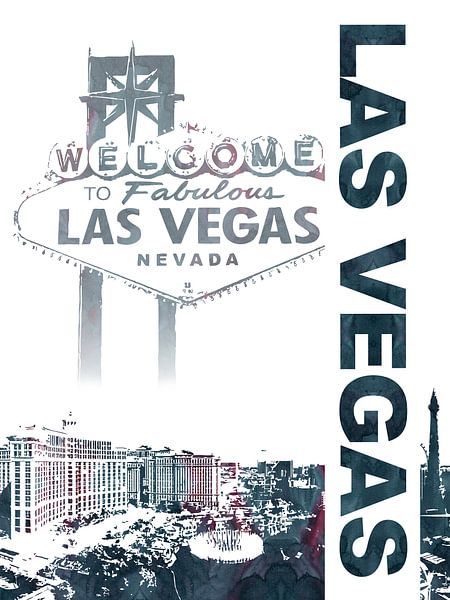 Las Vegas von Printed Artings