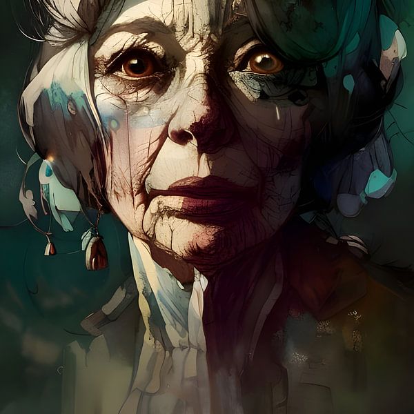 Harte Oma A von Harmanna Digital Art