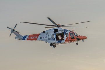 Rescue helicopter at sunset (1/2) by BSO Fotografie