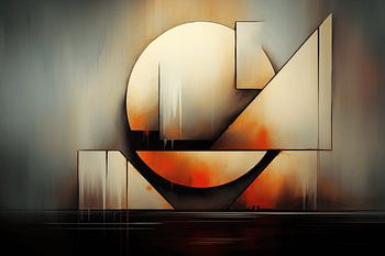 Abstract olieverfschilderij in vuur en vlam