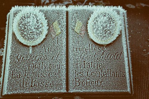 Vintage Foto von gefrorenem Denkmal