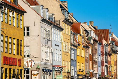 Facades of the Nyhavn in Copenhagen