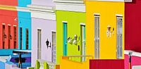 colorful houses in Bo Kaap in Cape Town