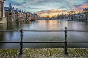 Sunset Hofvijver by Leon Okkenburg