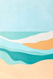 Beach landscape in soft colours by Poster Art Shop