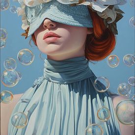 Magnolia and Soap Bubbles Hat by Flower Studio