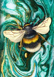 Bumblebee with golden pollen by Postergirls
