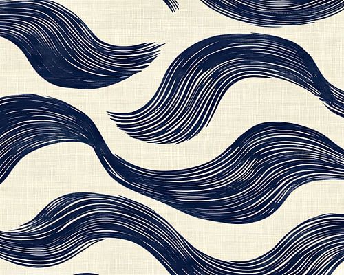 Japans Evenwicht – modern patroon op linnen