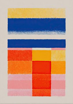 Minimalistische horizontale kleurblokken