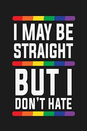I May Be Straight But I Dont Hate Text Art Pride by Art Kingdom