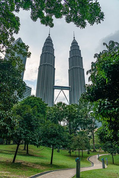 Petronas Twin Towers in Kuala Lumpur. by Jaap van den Berg