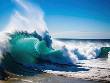 Brechende Wellen im Ozean (a.i. art)