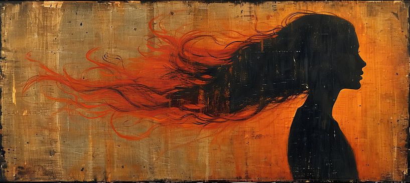 Auburn Whirl Portrait by Art Whims