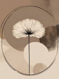 Japandi dandelion by On Your Wall