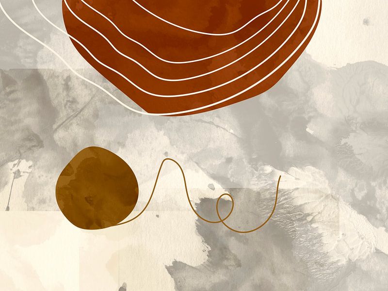 Mid Century circles by Mad Dog Art