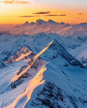 Zonnige magie op alpine hoogten van fernlichtsicht