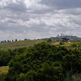 San Gimignano en omgeving - Toscane - Italie - panorama sur Jeroen(JAC) de Jong