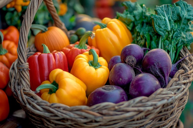 Gemüsekorb Vielfalt von Poster Art Shop