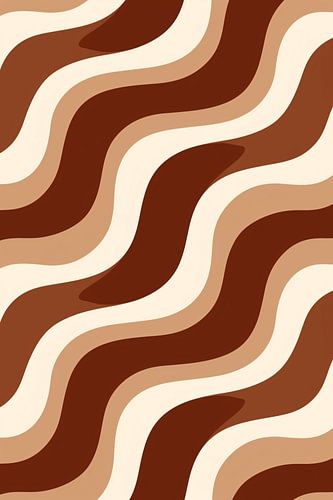 Abstracte golvende patronen in bruine tinten