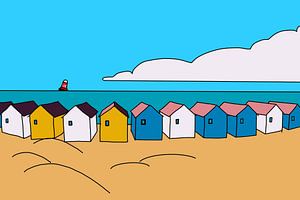 Chalets de plage sur MishMash van Heukelom