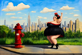 Dikke danser in de Big Apple van Skyfall Iconics