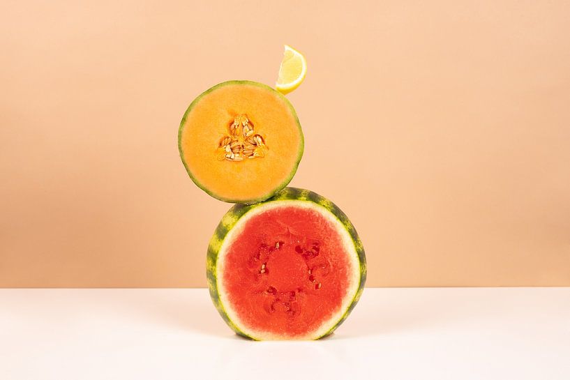 'Meloen en Citroen’ Fruitstilleven par Abri&Koos