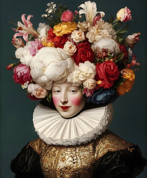 Blooming Elegance: The Vintage Beauty of a Flower Head by But First Framing