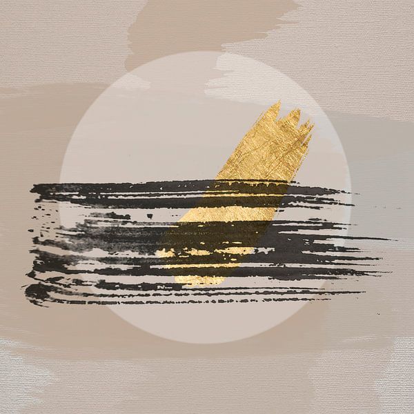 Collage Art painting: Hygge Gold by Studio Pieternel