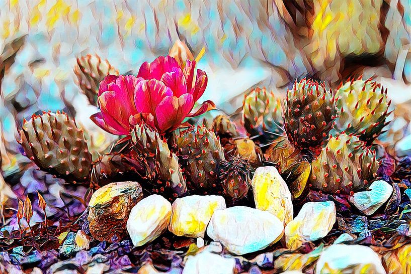Cactus - oil painting by Patricia Piotrak