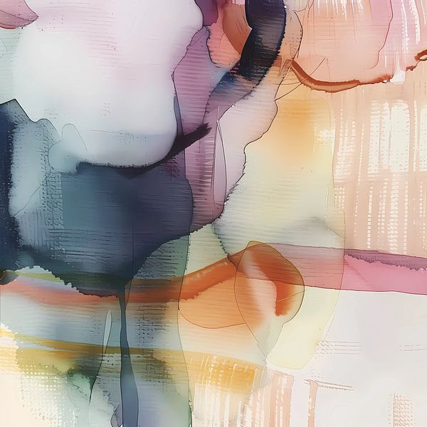 Aquarell oder Tinte abstrakten Hintergrund von Ariadna de Raadt-Goldberg