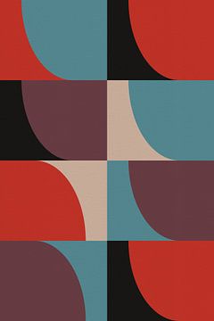 Abstracte geometrische vormen in Scandinavische stijl van Abstract Minimalist Art