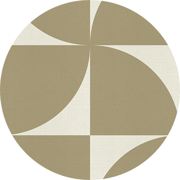 Abstracte geometrische vormen in neutrale kleuren. Wit en zand.