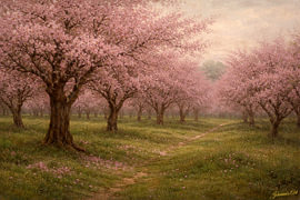 Pinselstriche der Wildnis – Blossom Orchard von Johannas Art Creations