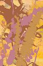 Natuurlijk leven. Abstracte Botanische Bladeren Medley. Geel, roze, bruin van Dina Dankers thumbnail