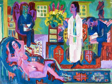 Modern Bohemia (1924) painting by Ernst Ludwig Kirchner. by Studio POPPY