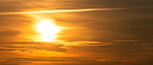 Dramatic sky in sunset