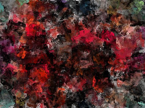 Abstract grunge in rood en blauw tinten