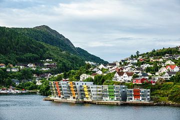 View to the city Bergen in Norway