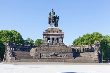 Ruiterstandbeeld van keizer Wilhelm I , Deutsches Eck, Koblenz, Rijnland-Palts, Duitsland, Europa van Torsten Krüger