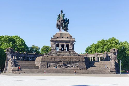 Reiterstandbild von Kaiser Wilhelm I. , Deutsches Eck, Koblenz, Rheinland-Pfalz, Deutschland, Europa